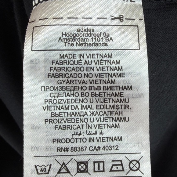 Adidas Women Oversized T Shirt Black Multi Sport Size L Made in Vietnam - Picture 7 of 11